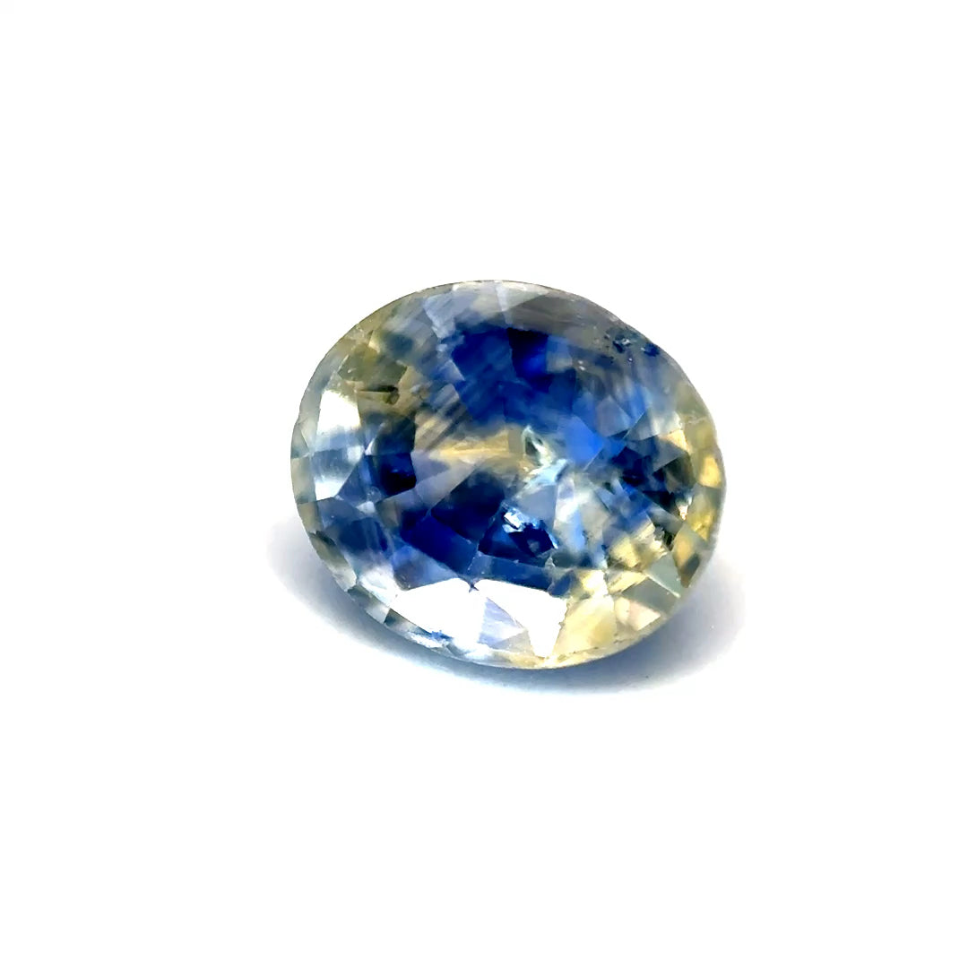 1.50 ct Oval Blue and Yellow Bicolour Sapphire