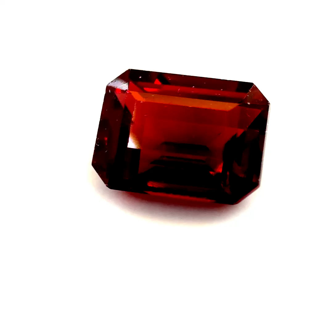 3.14 ct Octagonal Red Rhodolite Garnet