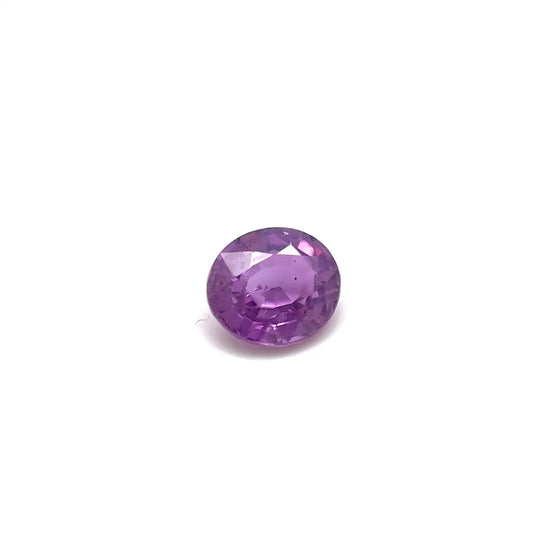 0.81ct Step Oval Cut Reddish Pink Unheated Pink Sapphire Certified