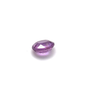 0.81ct Step Oval Cut Reddish Pink Unheated Pink Sapphire Certified