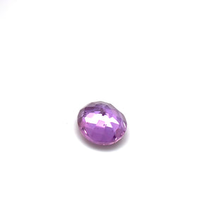 0.81ct Step Oval Cut Reddish Pink Unheated Pink Sapphire Certified