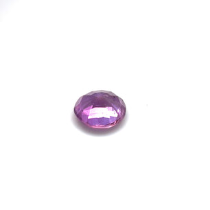 0.81ct Step Oval Cut Reddish Pink Unheated Pink Sapphire Certified