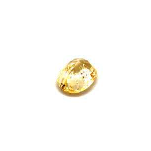 0.80 ct Mixed Oval Cut Yellow (Vivid) Unheated Yellow Sapphire Certified