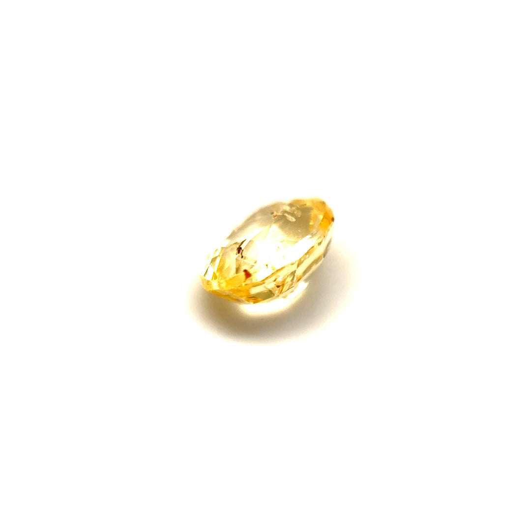 0.80 ct Mixed Oval Cut Yellow (Vivid) Unheated Yellow Sapphire Certified