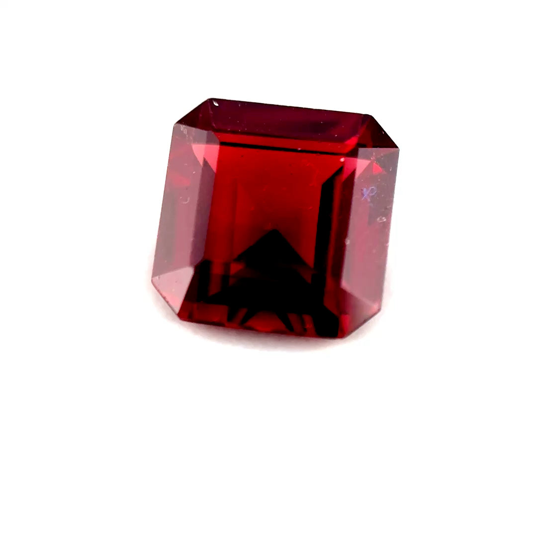 3.46 ct Octagonal Red Rhodolite Garnet