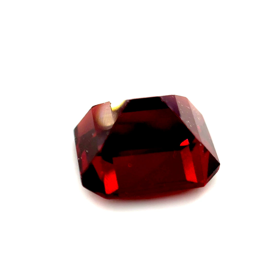 4.3 ct Octagonal Red Rhodolite Garnet