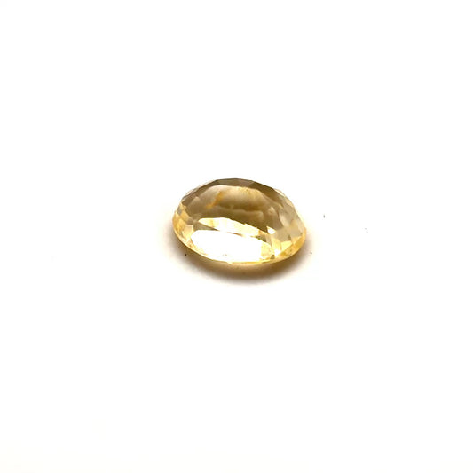 0.79 ct Mixed Oval Cut Yellow (Vivid) Unheated Yellow Sapphire Certified