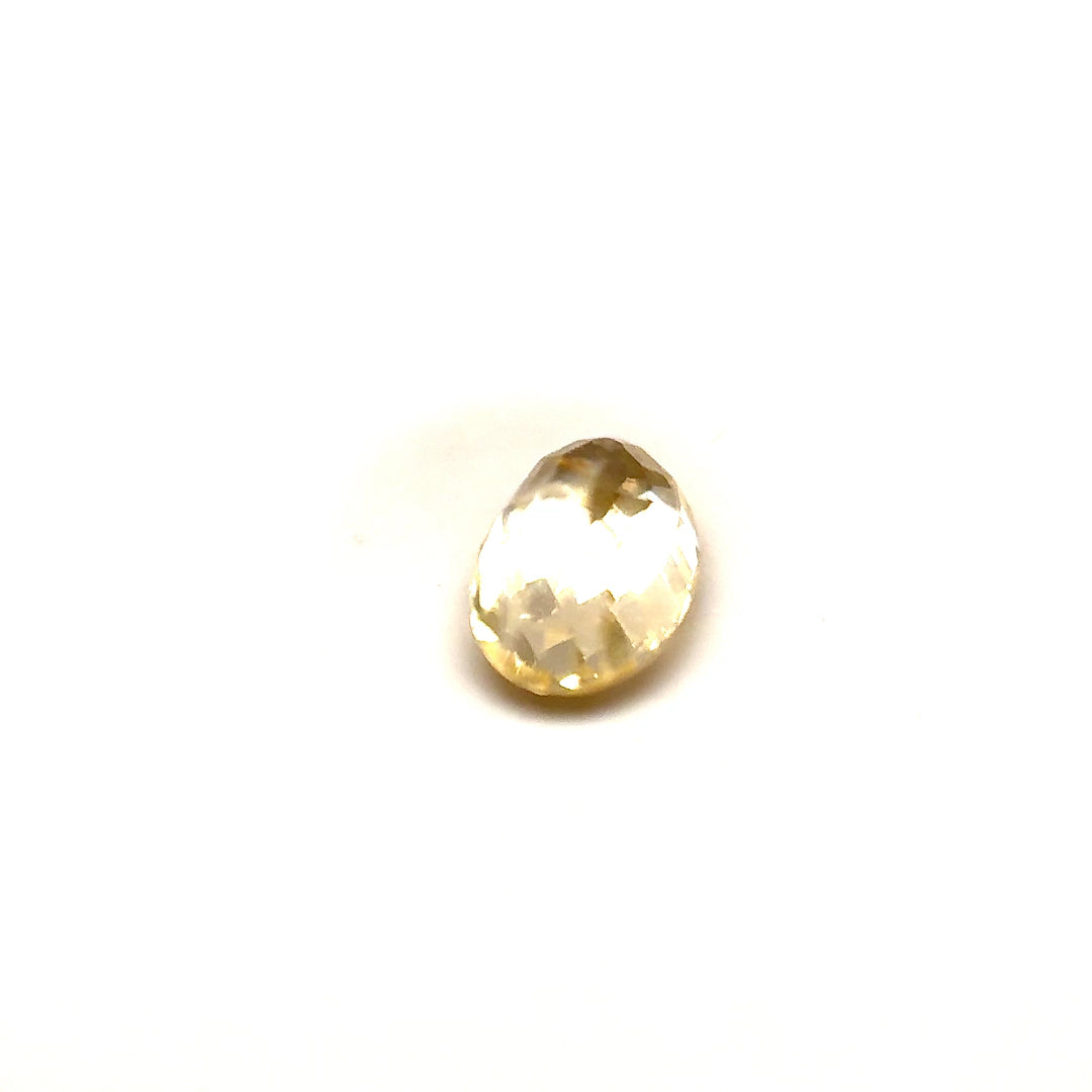0.79 ct Mixed Oval Cut Yellow (Vivid) Unheated Yellow Sapphire Certified