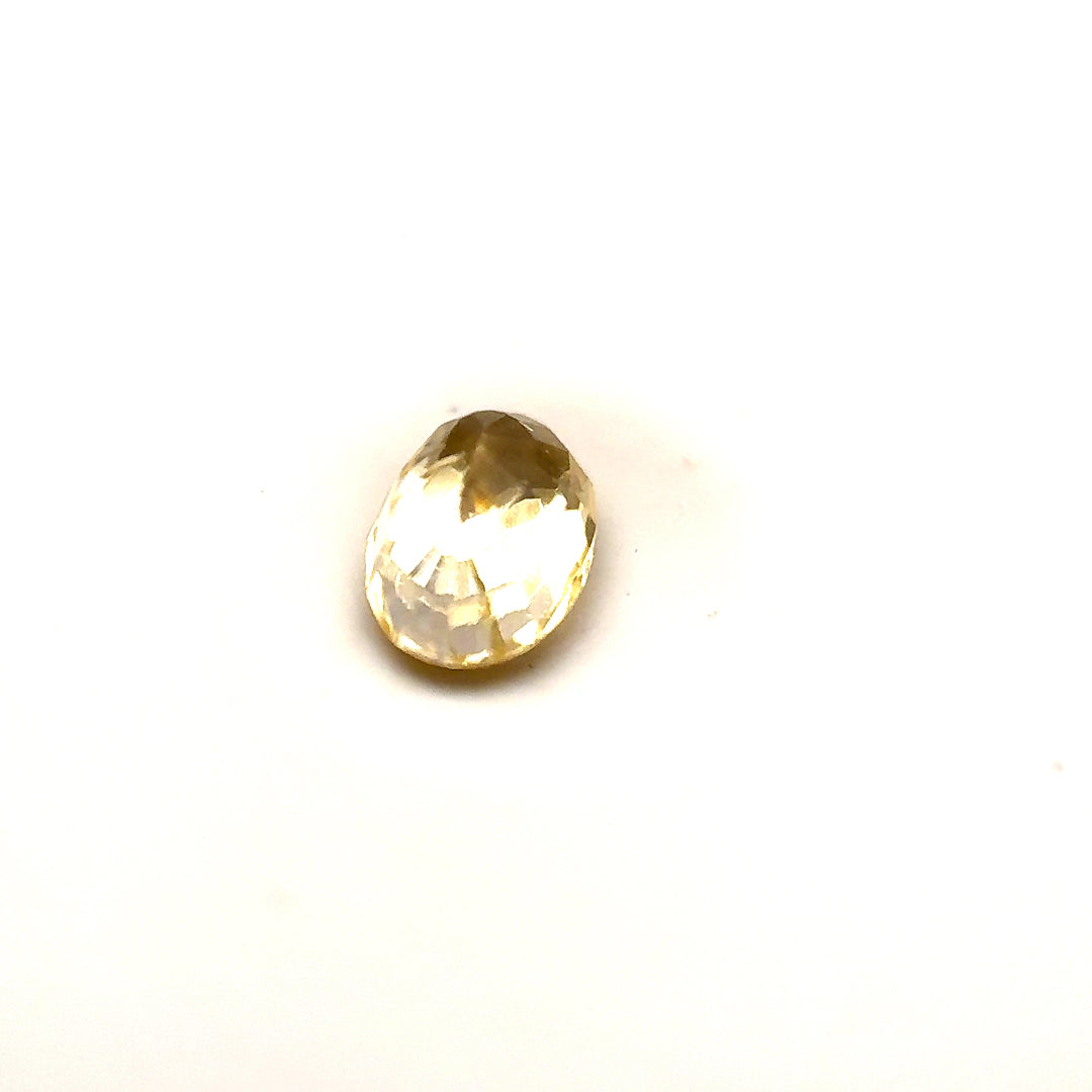 0.79 ct Mixed Oval Cut Yellow (Vivid) Unheated Yellow Sapphire Certified