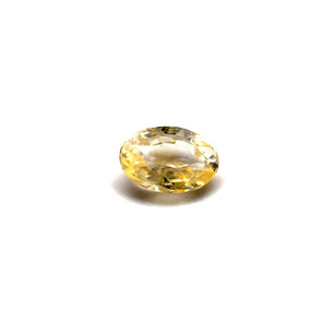 0.79 ct Mixed Oval Cut Yellow (Vivid) Unheated Yellow Sapphire Certified