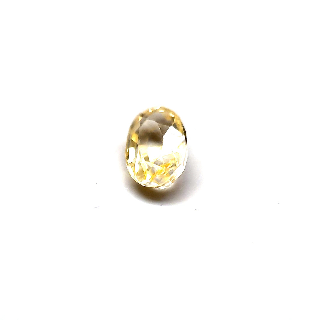 0.79 ct Mixed Oval Cut Yellow (Vivid) Unheated Yellow Sapphire Certified