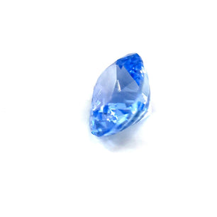 1.28 ct Rectangular Light Blue Unheated Sapphire