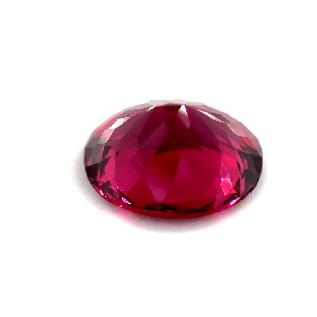 2.21ct Mixed Oval Cut Red Rhodolite Certified