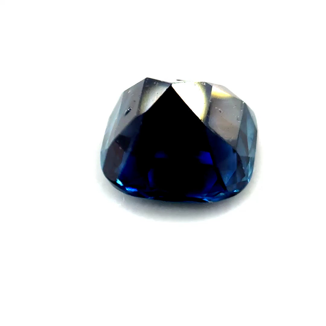 2.53 ct Rectangular Greenish-Blue Sapphire