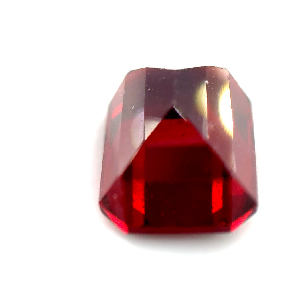 6.17 ct Rectangular Reddish-Orange Hessonite Garnet