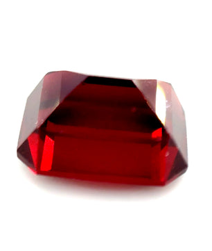6.17 ct Rectangular Reddish-Orange Hessonite Garnet