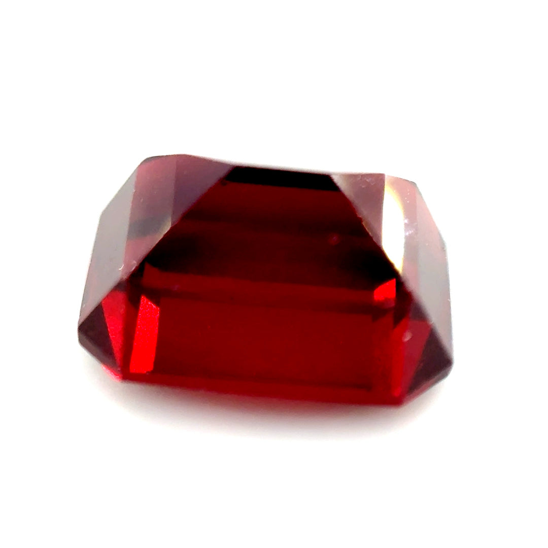 6.17 ct Rectangular Reddish-Orange Hessonite Garnet