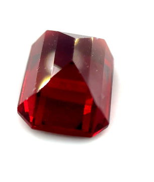 6.17 ct Rectangular Reddish-Orange Hessonite Garnet