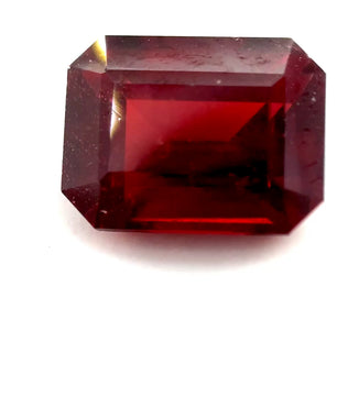 6.17 ct Rectangular Reddish-Orange Hessonite Garnet