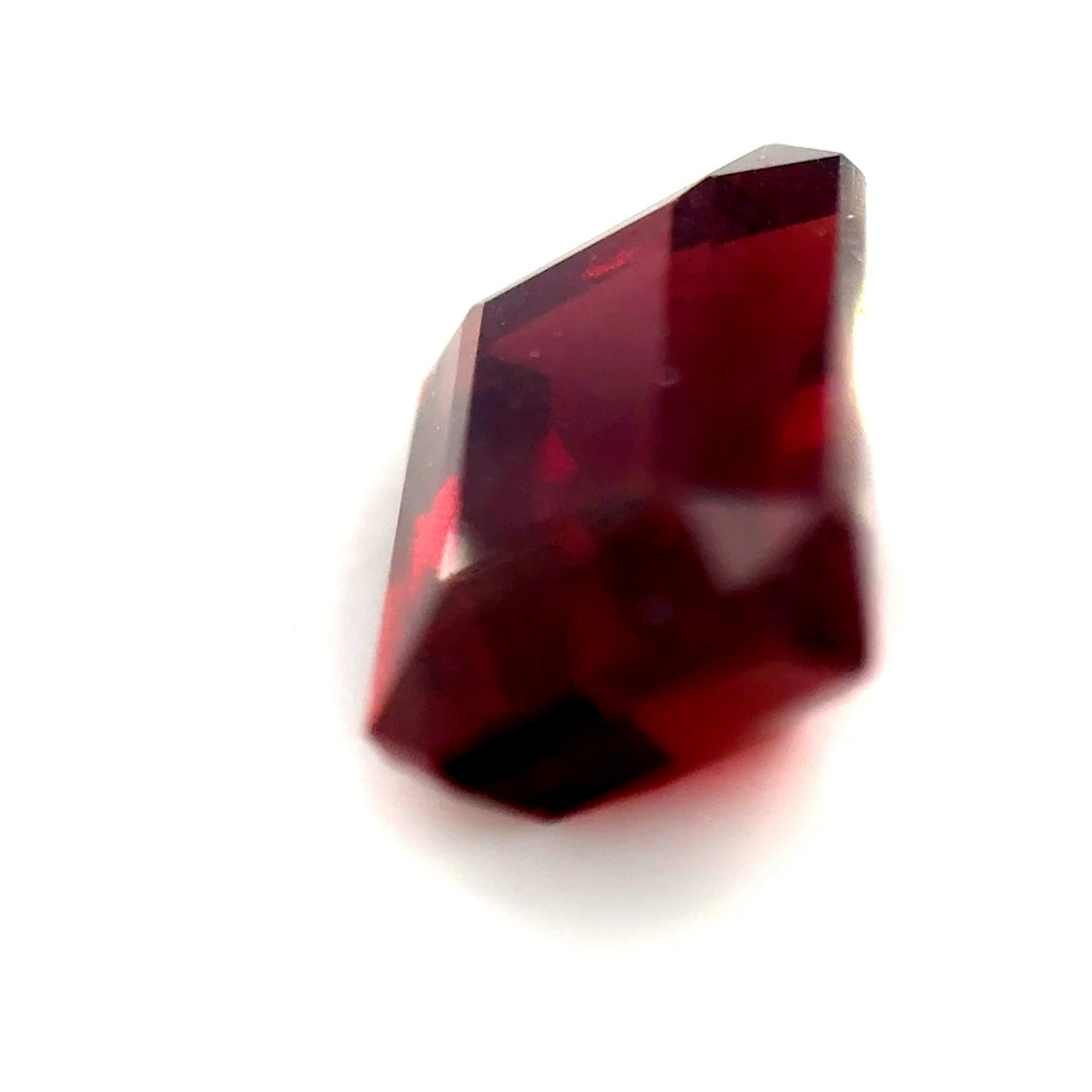 6.17 ct Rectangular Reddish-Orange Hessonite Garnet