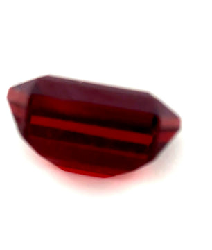 6.17 ct Rectangular Reddish-Orange Hessonite Garnet