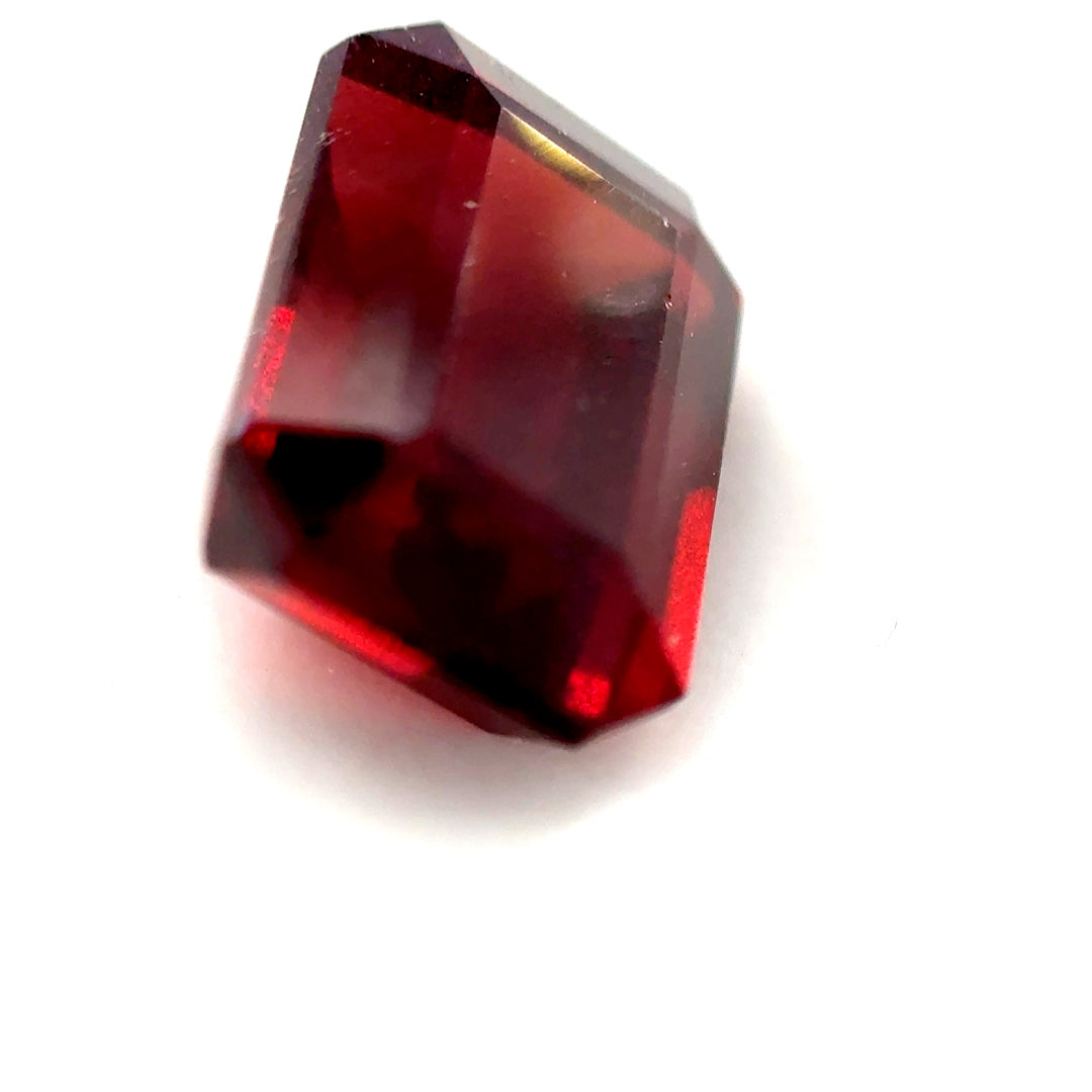 6.17 ct Rectangular Reddish-Orange Hessonite Garnet