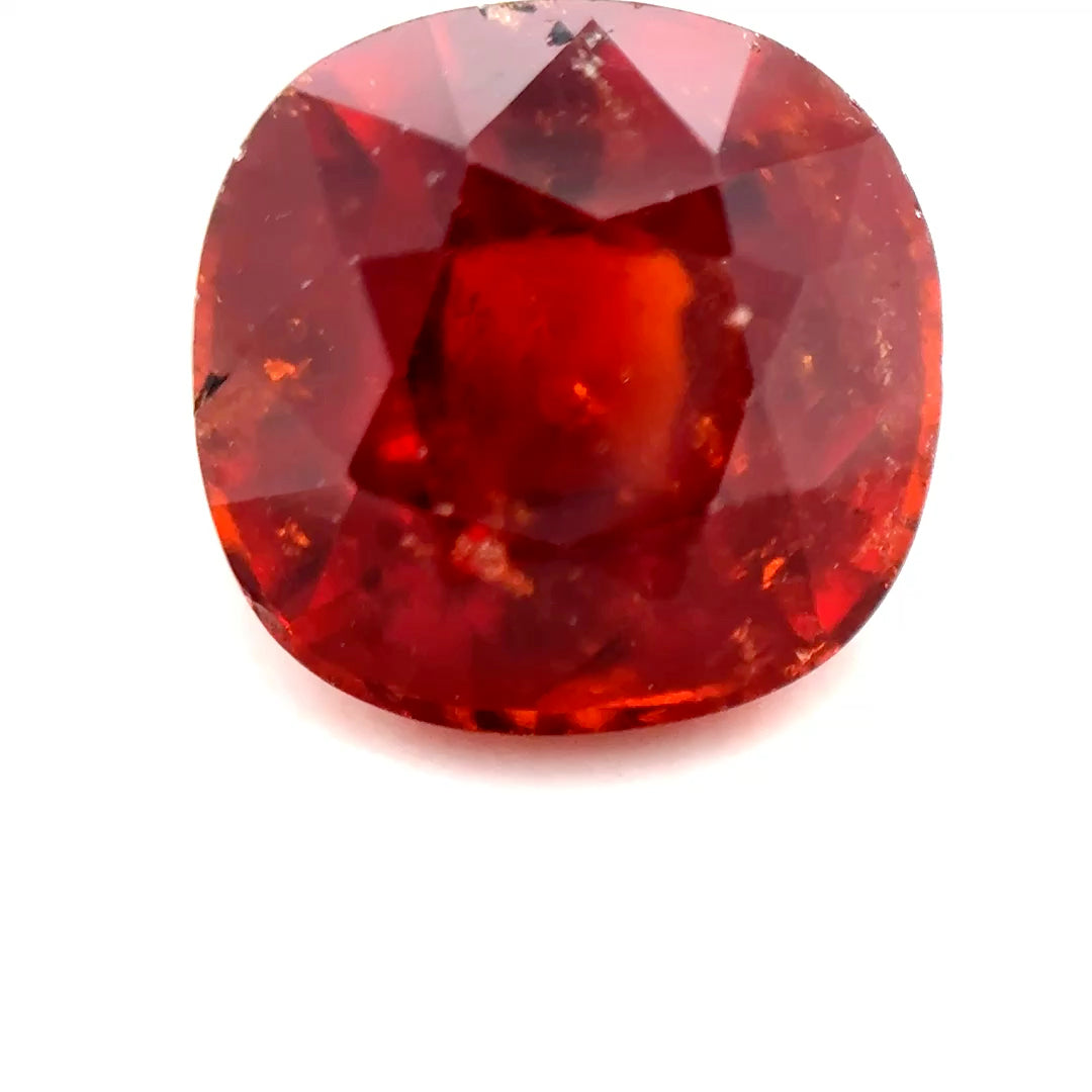 4.32 ct Octagon Red Rhodolite Garnet