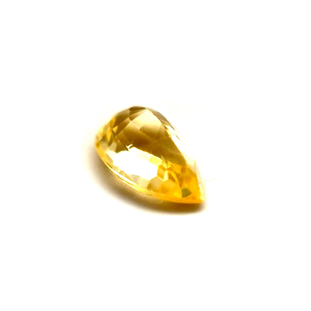 0.81ct Pear Shaped Vivid Yellow Sapphire