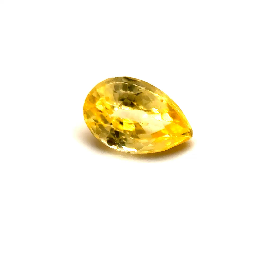 0.81ct Pear Shaped Vivid Yellow Sapphire