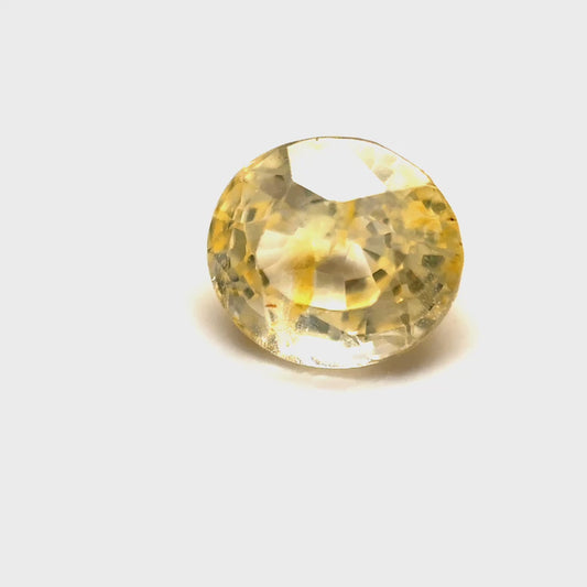 1.62 ct Oval Yellow Unheated Sapphire