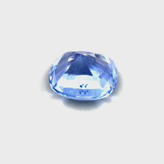 1.28 ct Rectangular Light Blue Unheated Sapphire