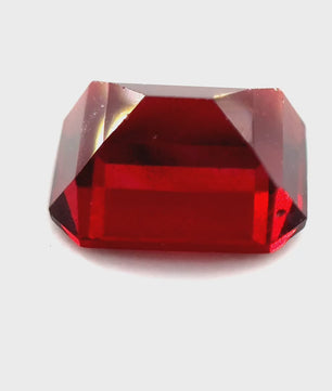 6.17 ct Rectangular Reddish-Orange Hessonite Garnet