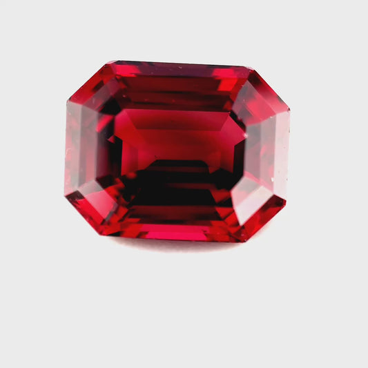 6.67 ct Octagonal Red Rhodolite Garnet