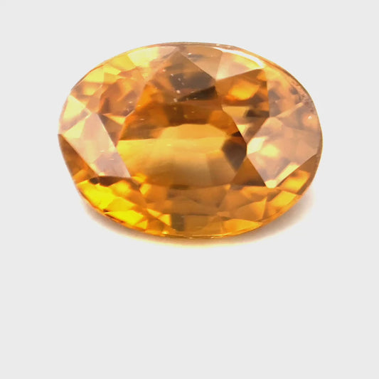 5.13 ct Oval Brownish-Yellow Zircon
