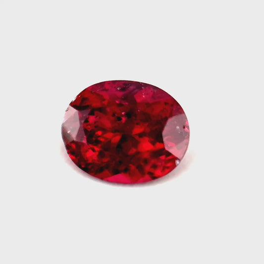 1.45 ct Oval Purplish-Red Rhodolite