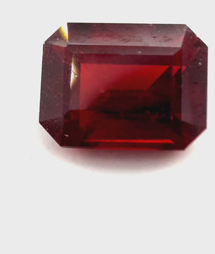 6.17 ct Rectangular Reddish-Orange Hessonite Garnet