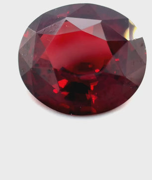 7.71 ct Oval Red Rhodolite Garnet