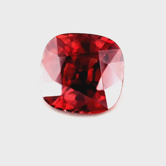 3.00 ct Rectangular Purplish-Orange Pink Zircon