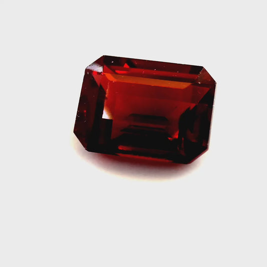 3.14 ct Octagonal Red Rhodolite Garnet
