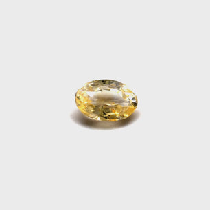0.79 ct Mixed Oval Cut Yellow (Vivid) Unheated Yellow Sapphire Certified