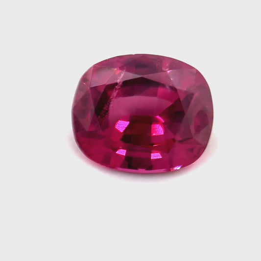 2.10 ct Cushion Purplish-Pink Rhodolite Garnet