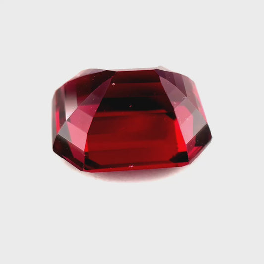 6.67 ct Octagonal Red Rhodolite Garnet