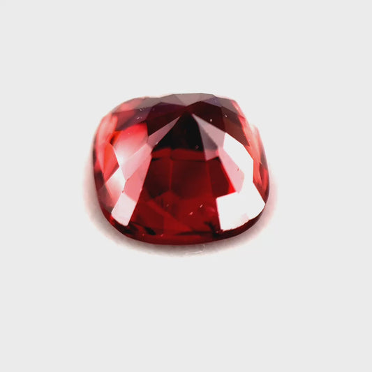 3.00 ct Rectangular Purplish-Orange Pink Zircon