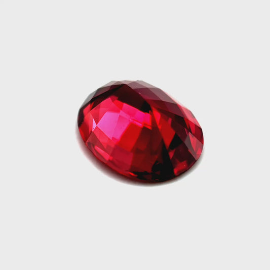 3.09 ct Oval Purplish-Red Rhodolite Garnet