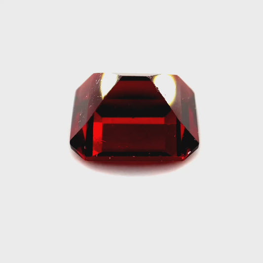 4.3 ct Octagonal Red Rhodolite Garnet