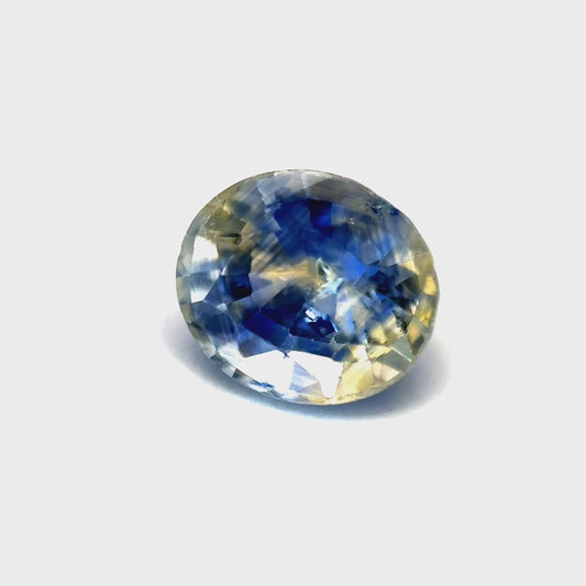 1.50 ct Oval Blue and Yellow Bicolour Sapphire