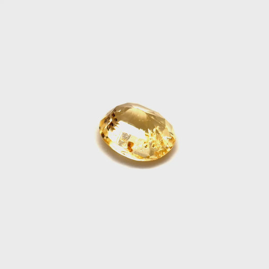 0.80 ct Mixed Oval Cut Yellow (Vivid) Unheated Yellow Sapphire Certified