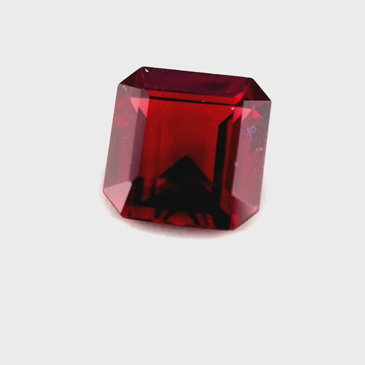 3.46 ct Octagonal Red Rhodolite Garnet