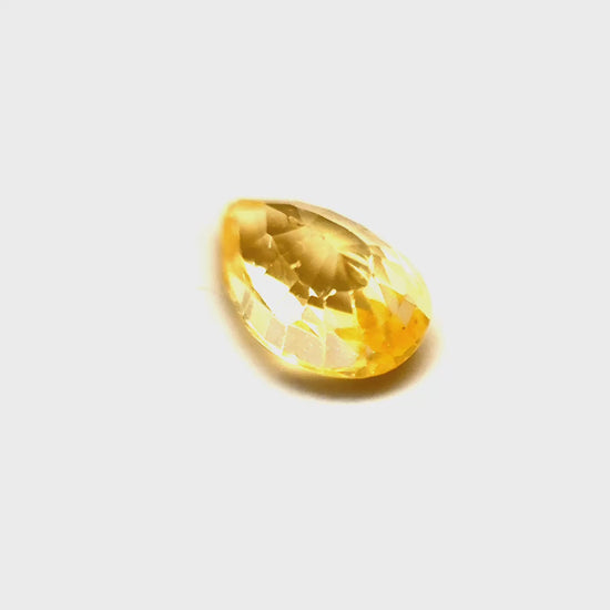 0.81 ct Pear Shaped Vivid Yellow Sapphire