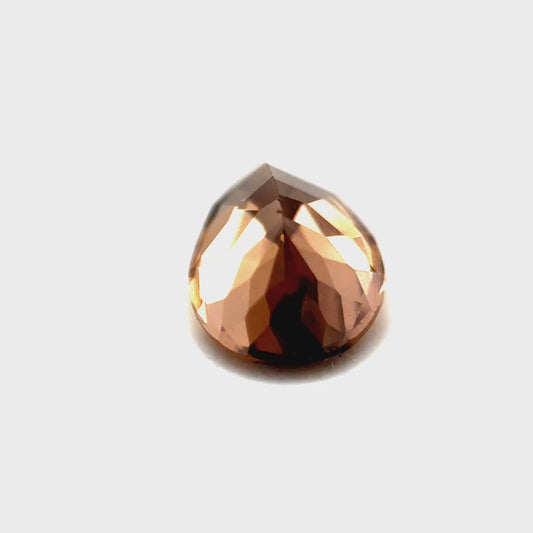 1.51ct Pear Shaped Yellowish-Brown Zircon
